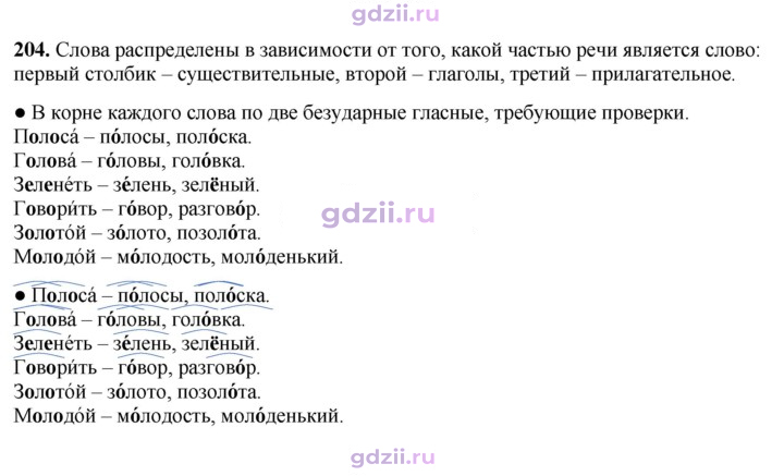 Скан решения номера 204