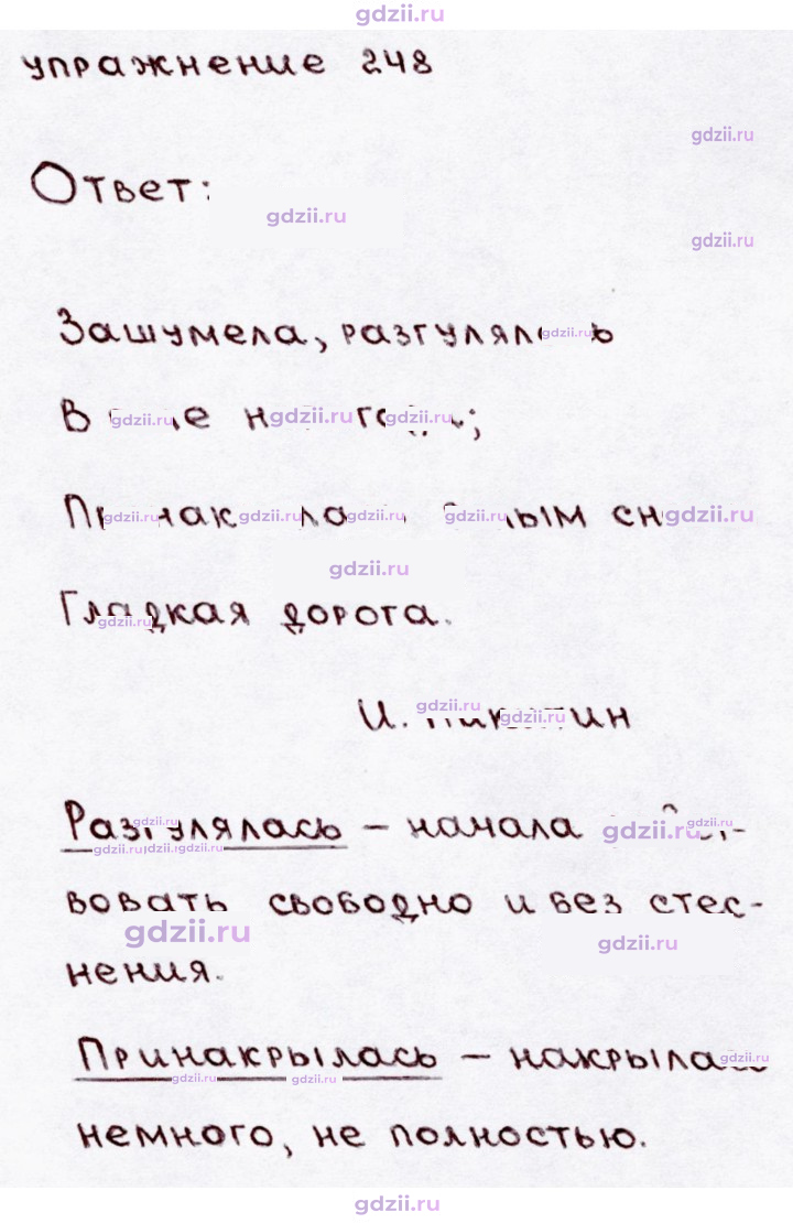 Скан решения номера 248