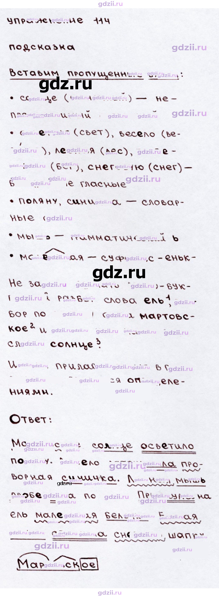 Скан решения номера 114