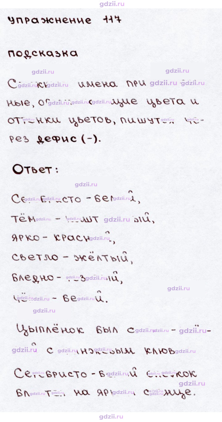 Скан решения номера 117