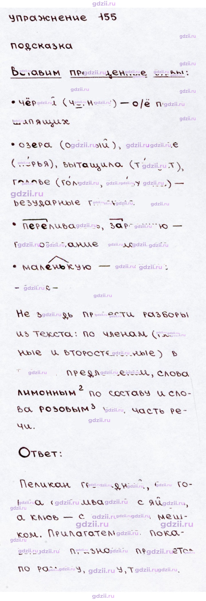 Скан решения номера 155