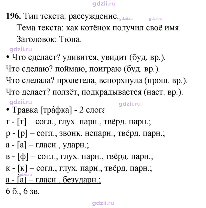 Скан решения номера 196