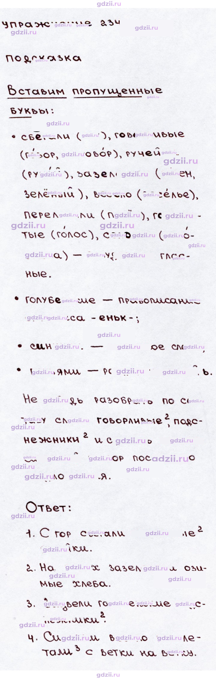 Скан решения номера 234