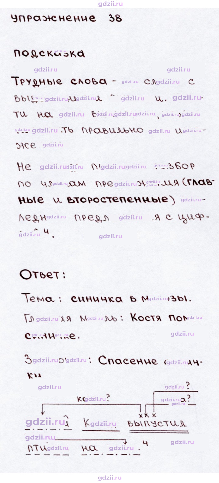 Скан решения номера 38