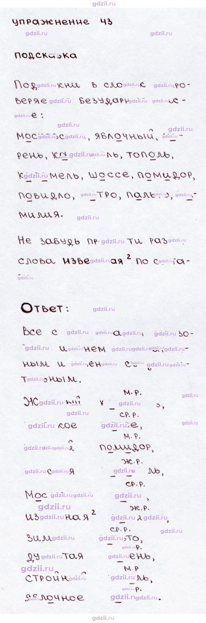 Скан решения номера 43