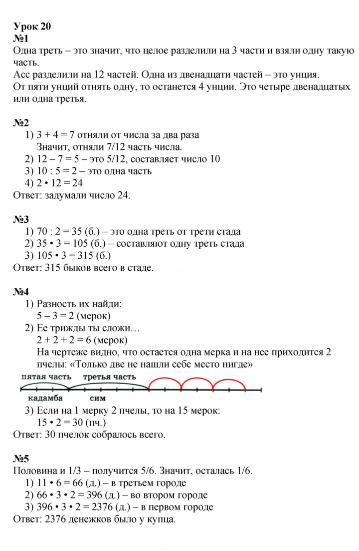Скан решения номера Урок 20
