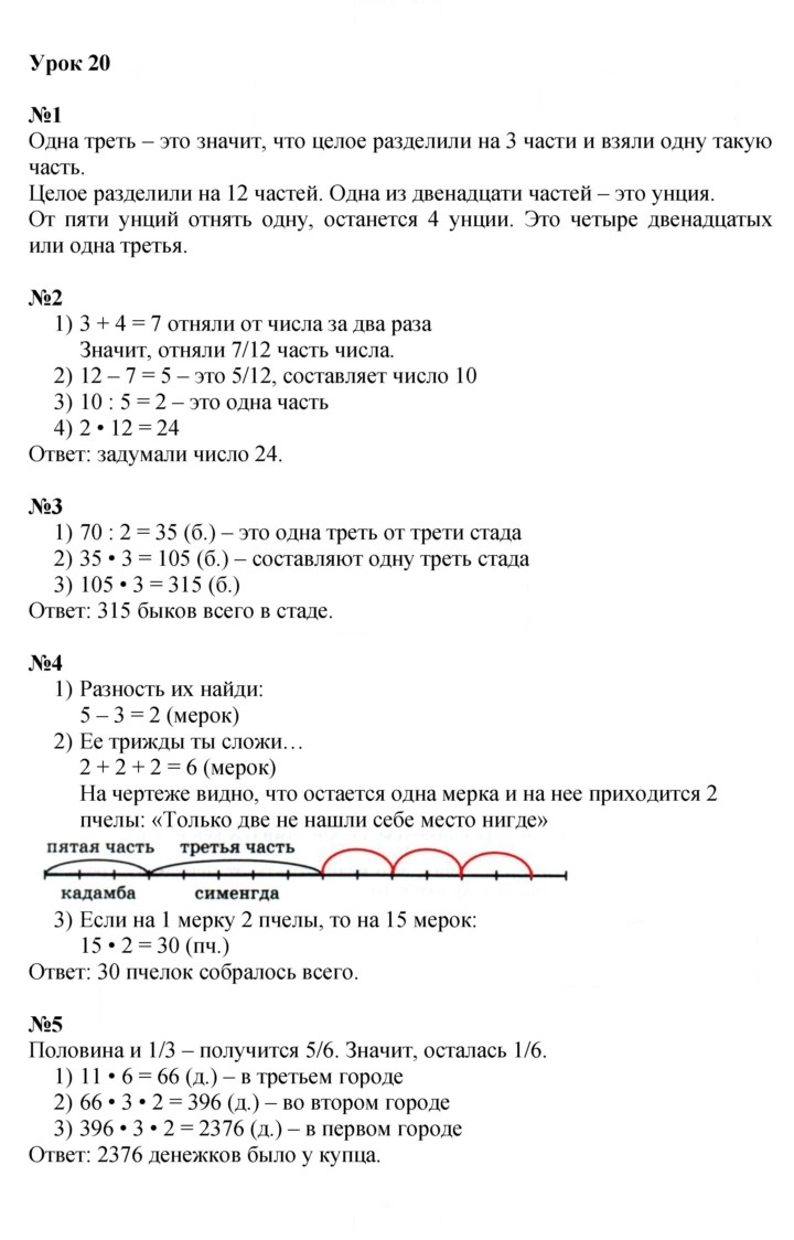 Скан решения номера Урок 20