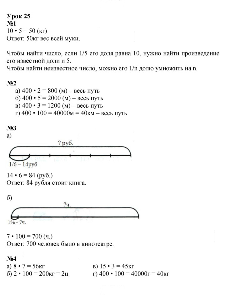 Скан решения номера Урок 25