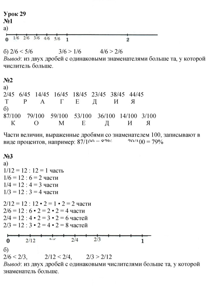 Скан решения номера Урок 29