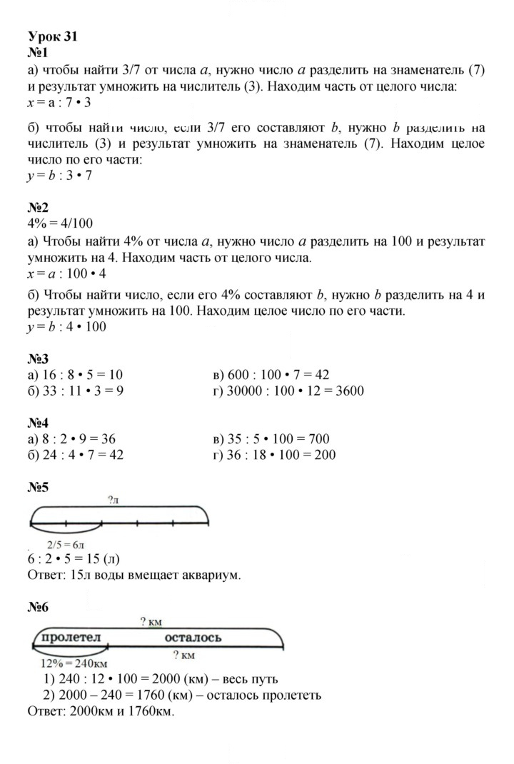 Скан решения номера Урок 31
