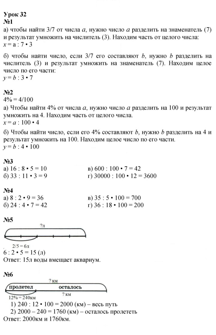 Скан решения номера Урок 32