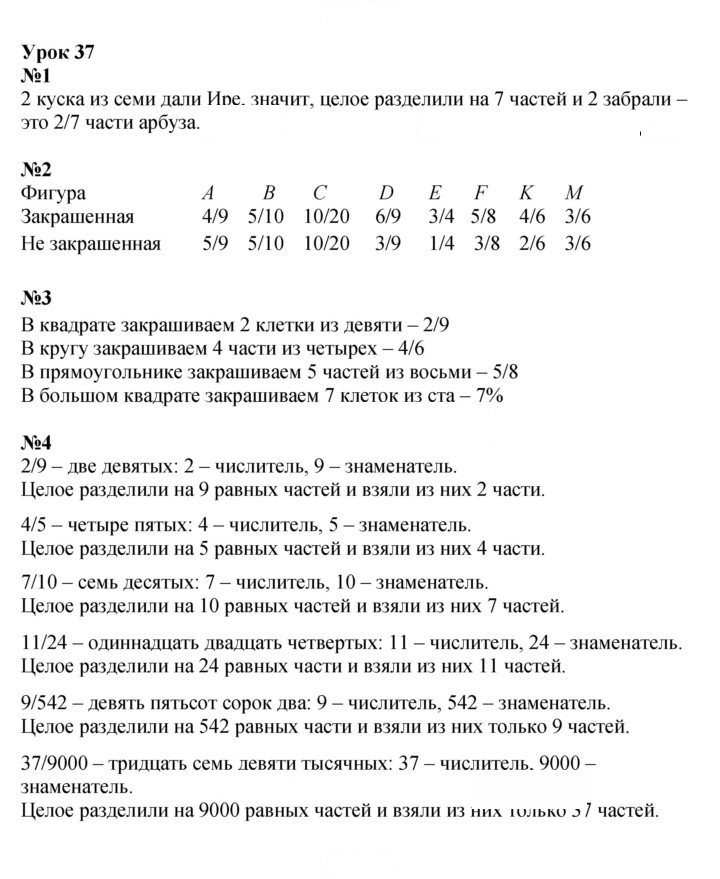 Скан решения номера Урок 37
