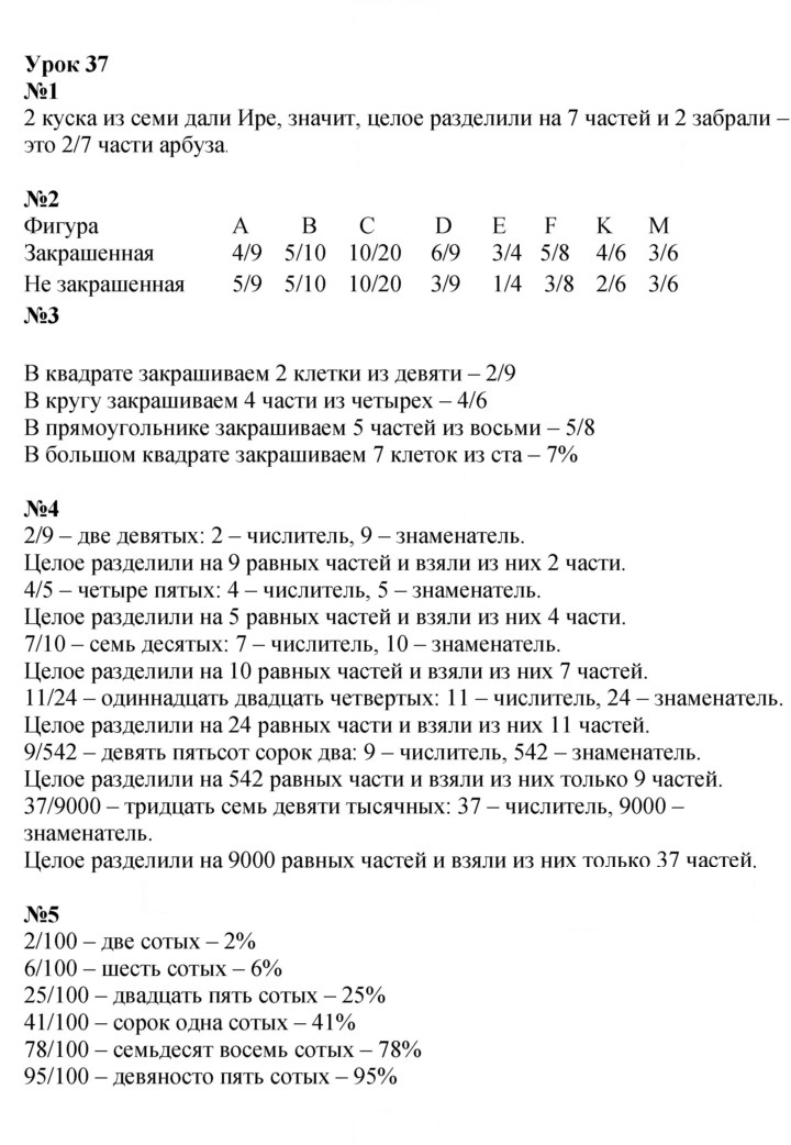 Скан решения номера Урок 37
