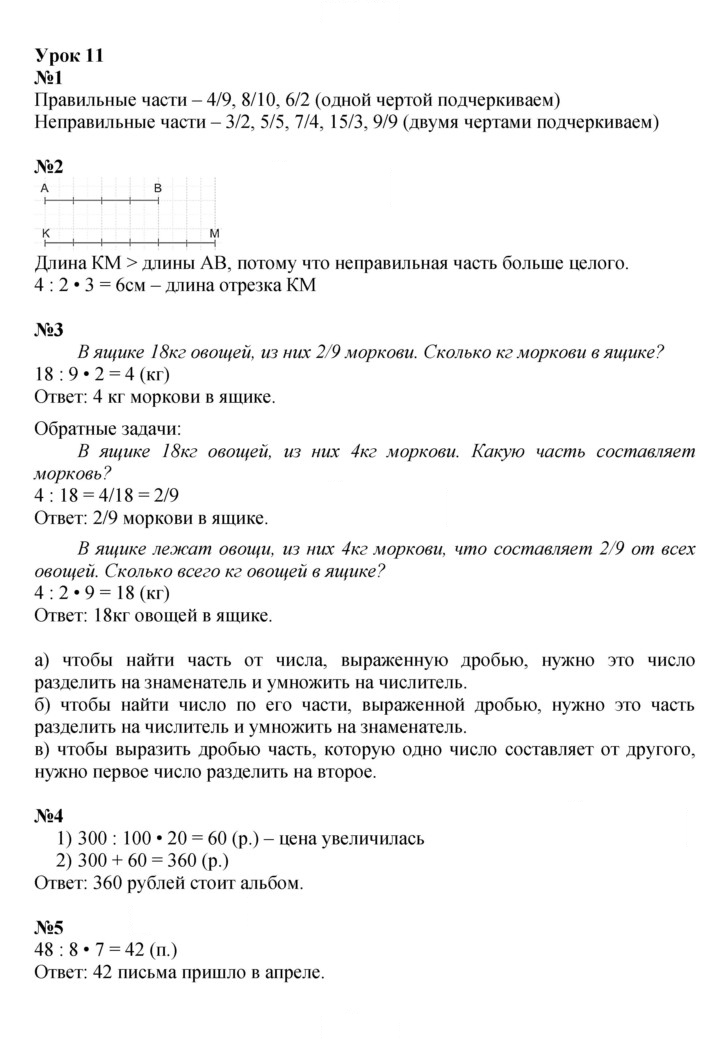 Скан решения номера Урок 11