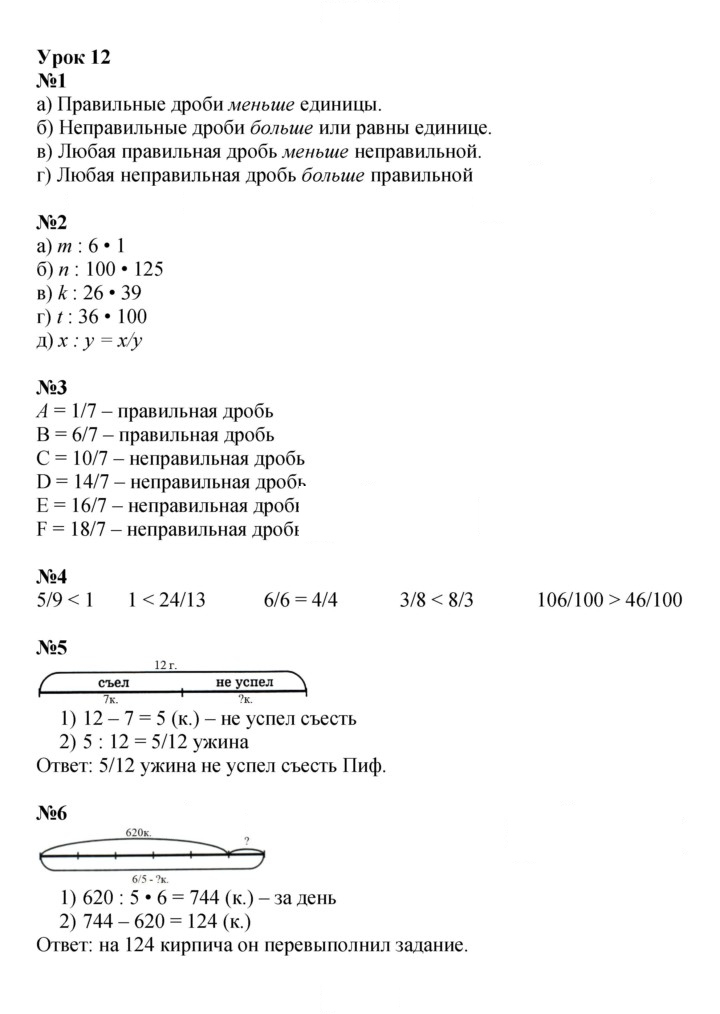 Скан решения номера Урок 12