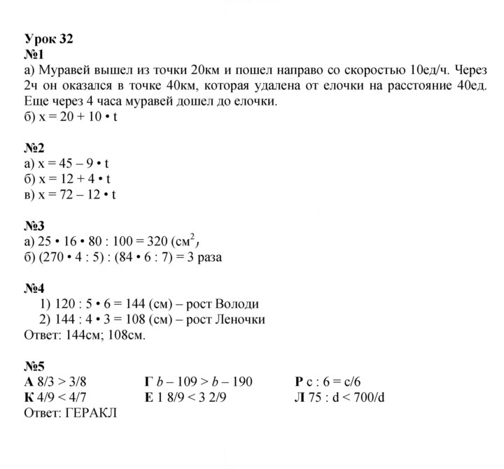 Скан решения номера Урок 32