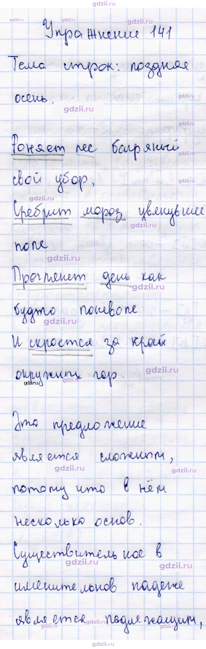 Скан решения номера 141
