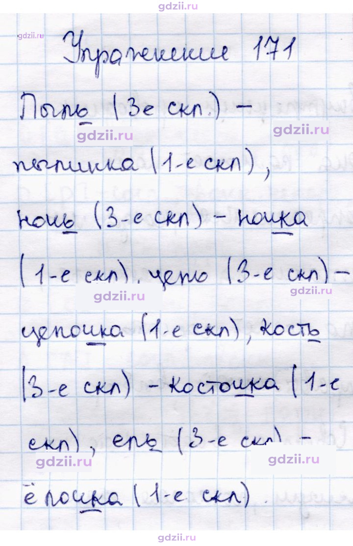 Скан решения номера 171