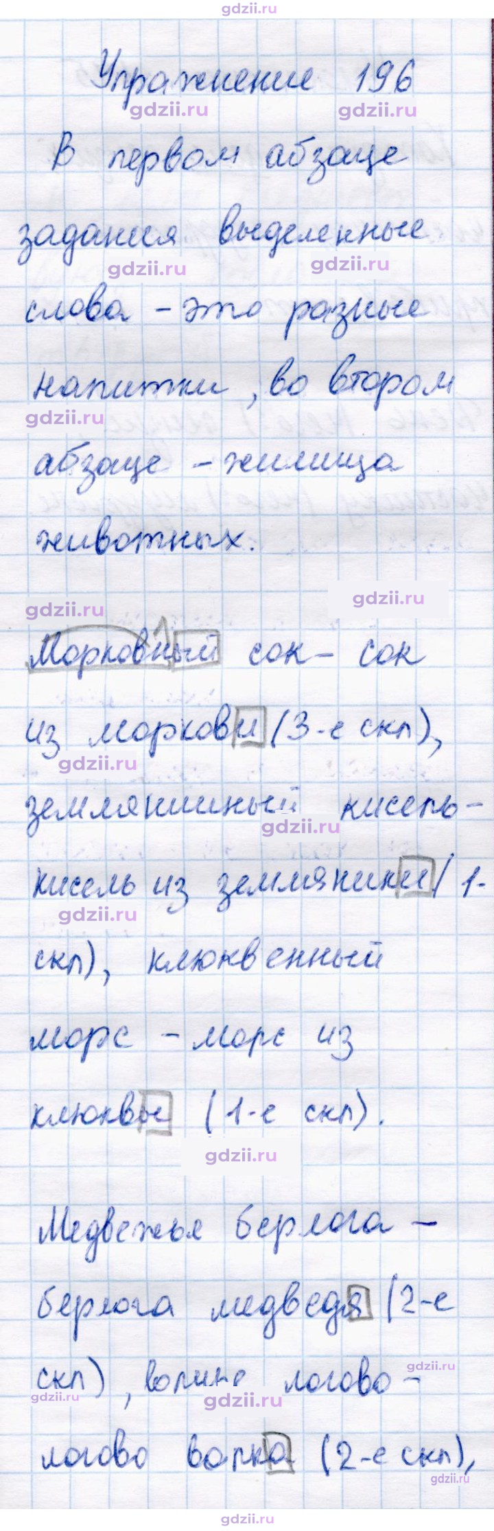 Скан решения номера 196