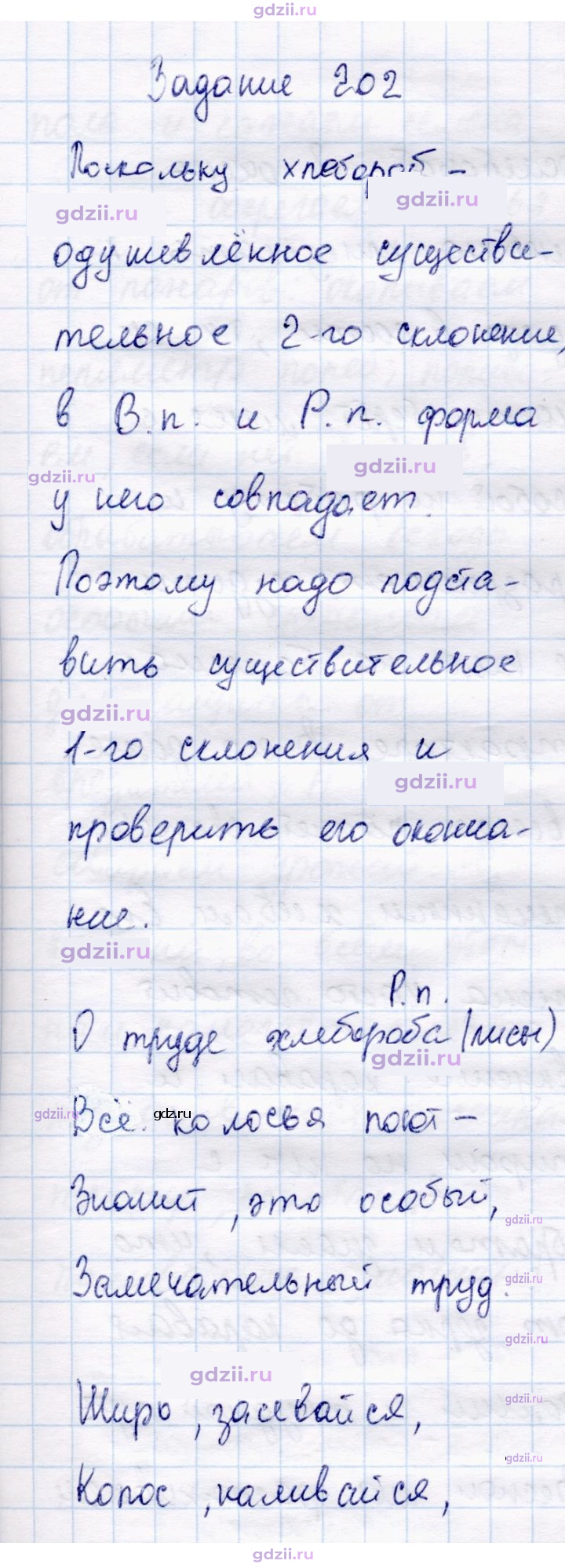 Скан решения номера 202