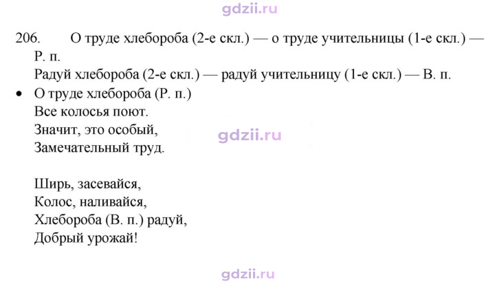 Скан решения номера 206