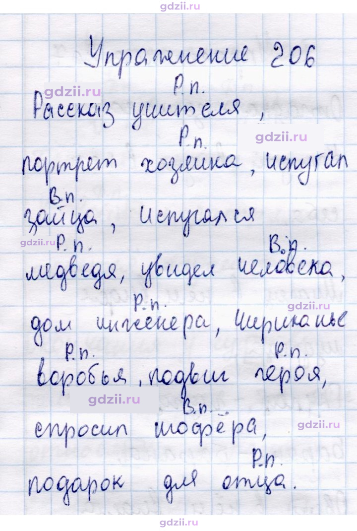 Скан решения номера 206
