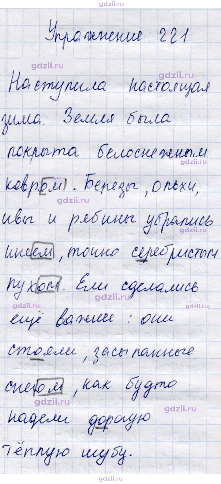 Скан решения номера 221