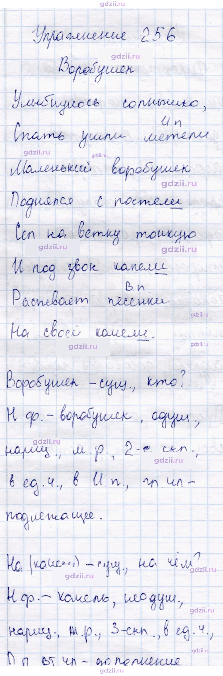 Скан решения номера 256