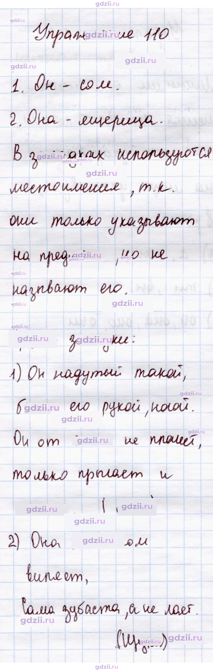 Скан решения номера 110