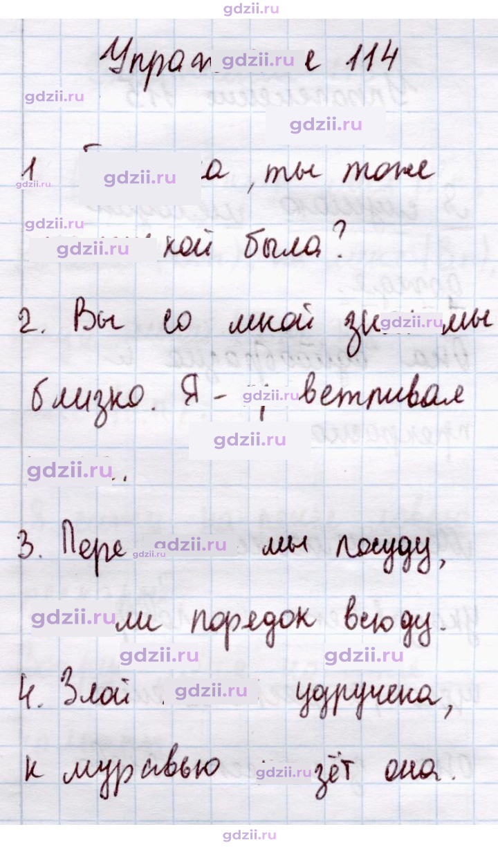 Скан решения номера 114