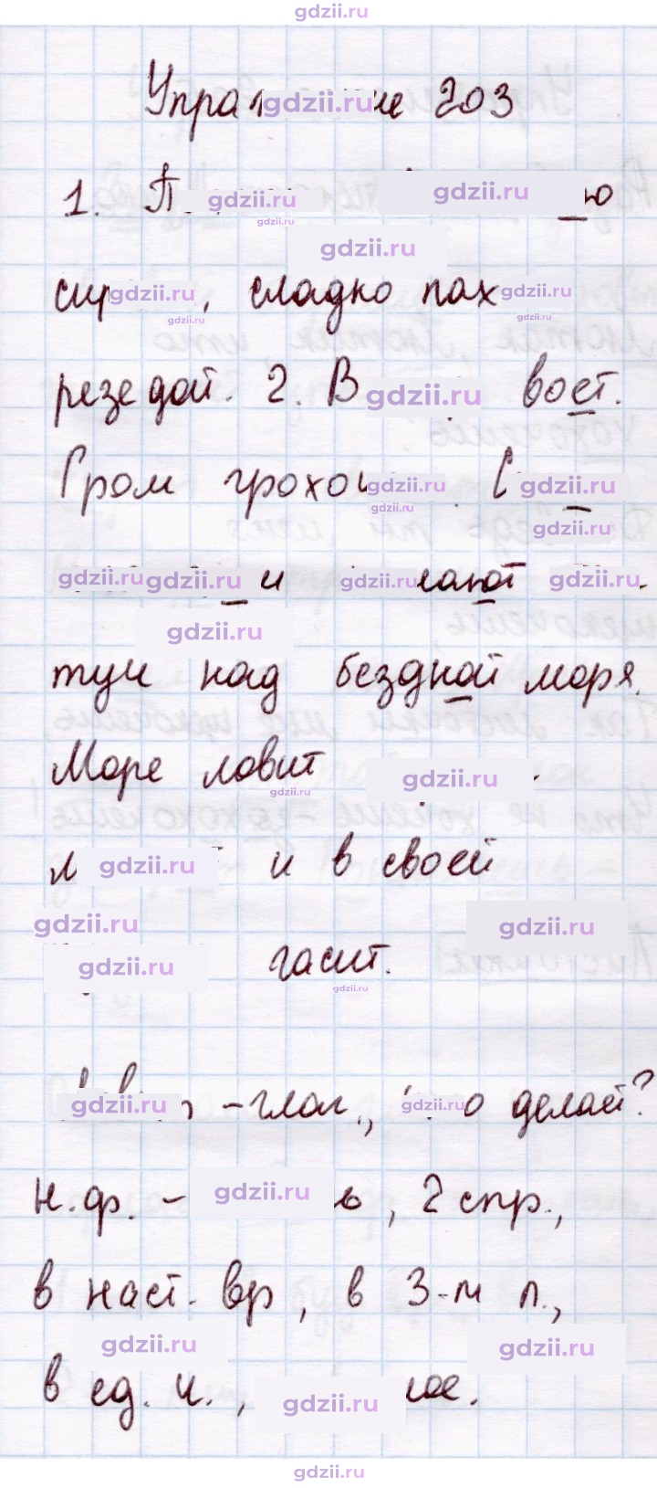 Скан решения номера 203