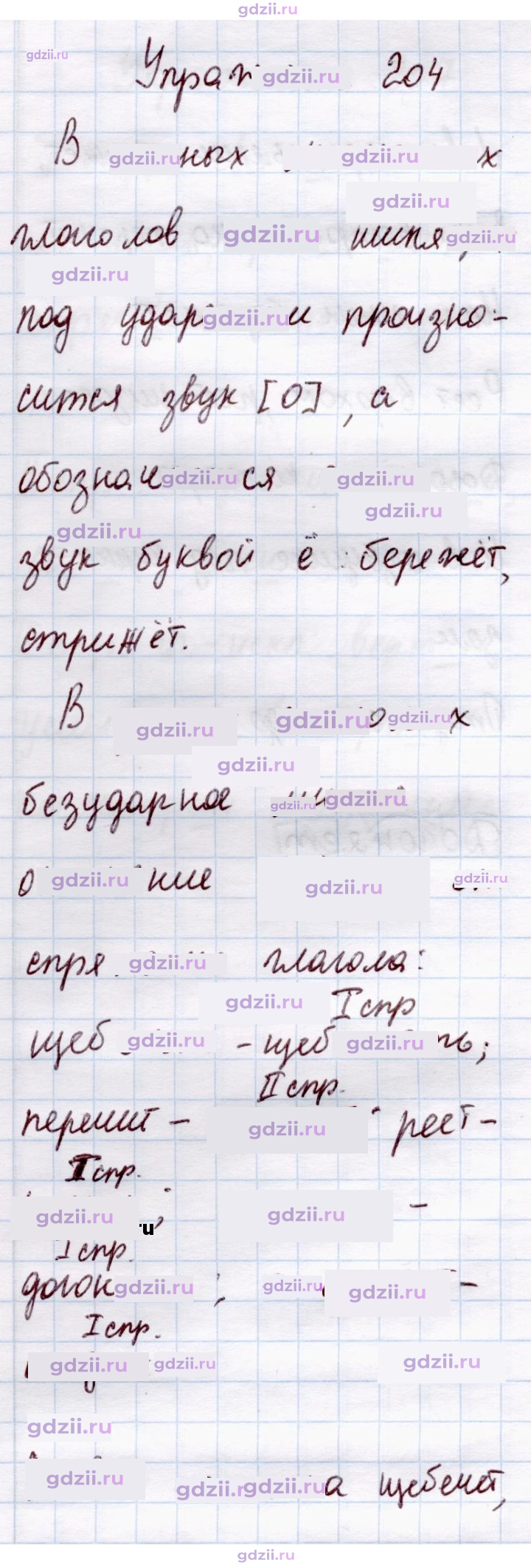 Скан решения номера 204