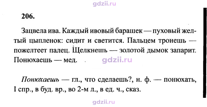 Скан решения номера 206