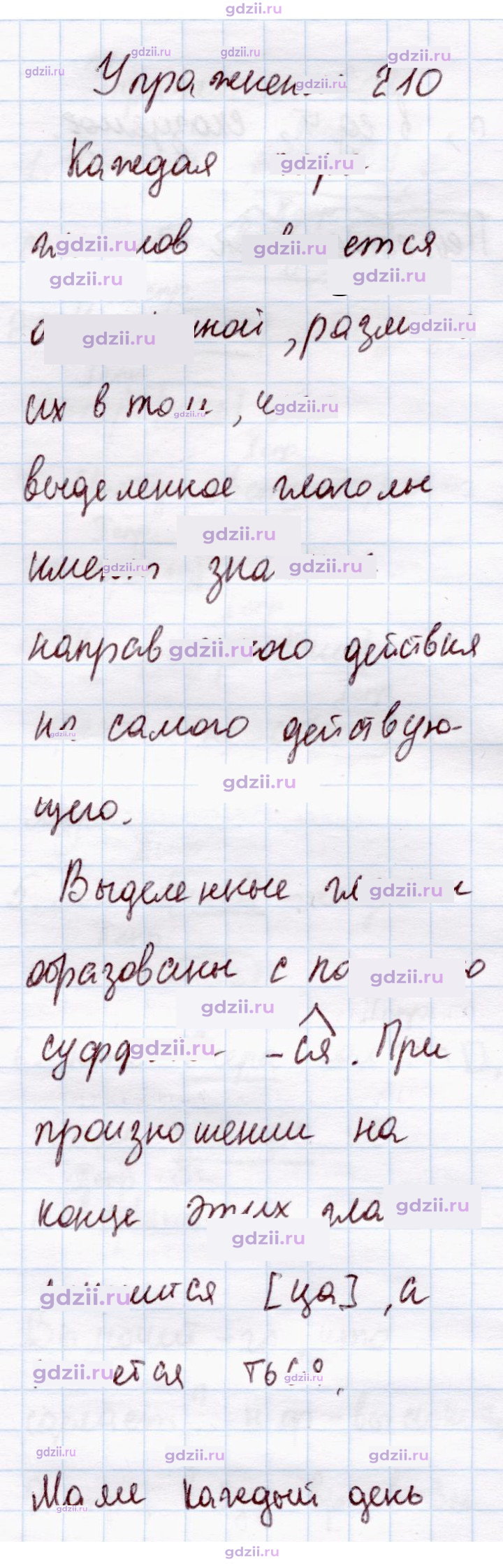 Скан решения номера 210