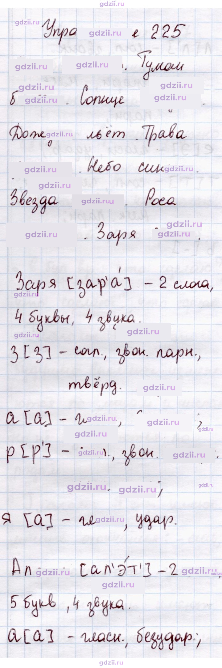 Скан решения номера 225