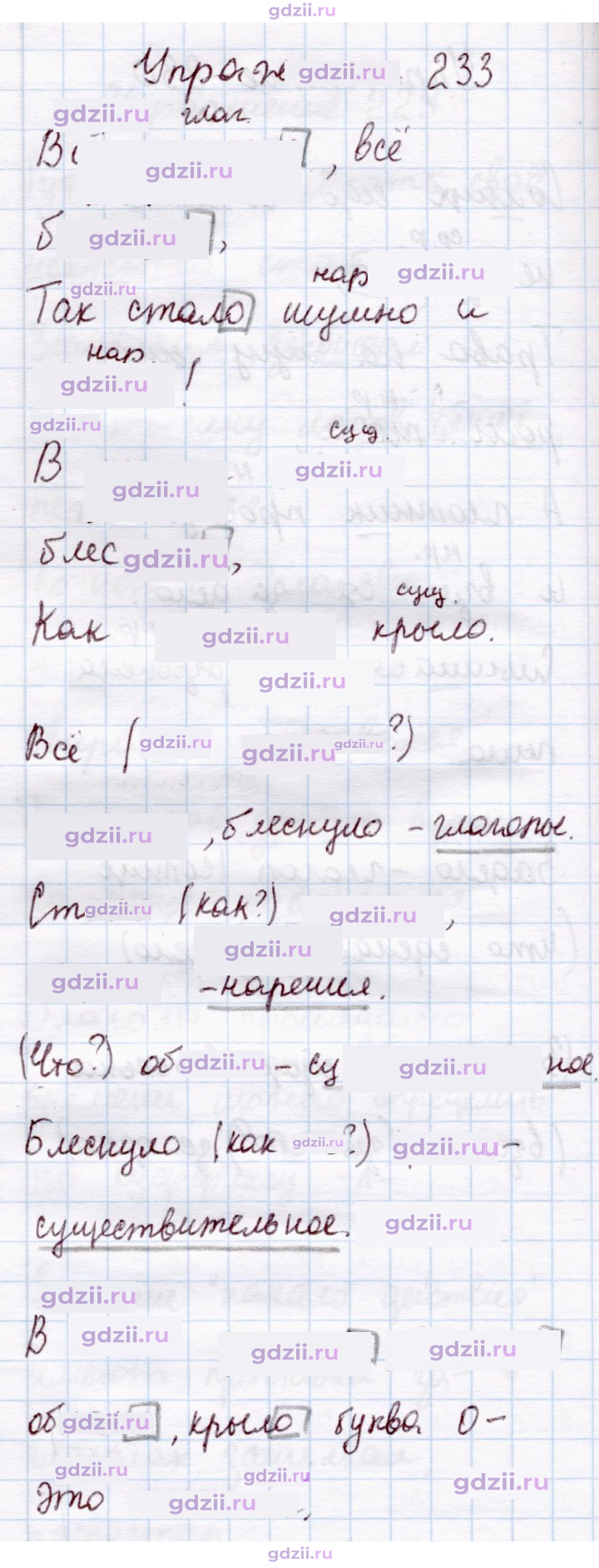 Скан решения номера 233