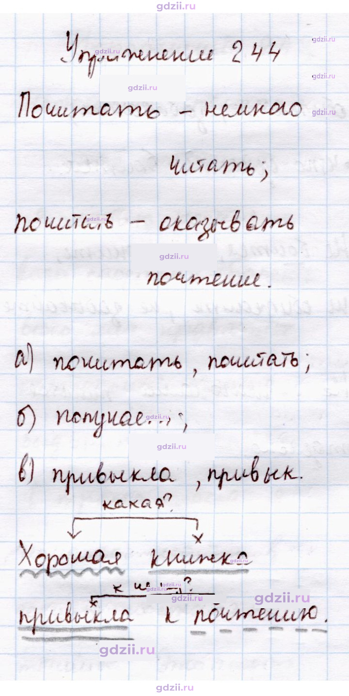 Скан решения номера 244