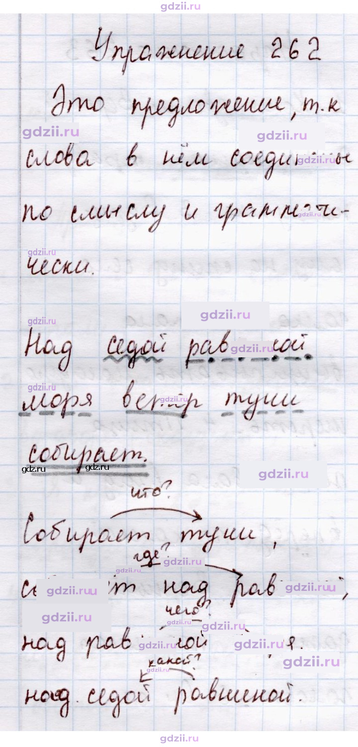 Скан решения номера 262