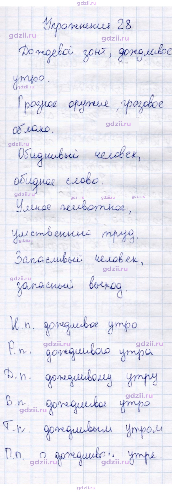 Скан решения номера 28