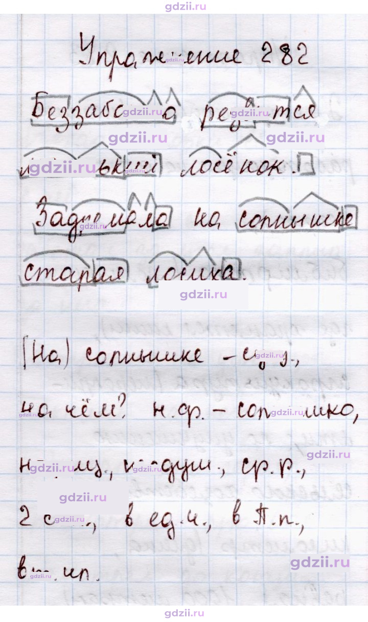 Скан решения номера 282