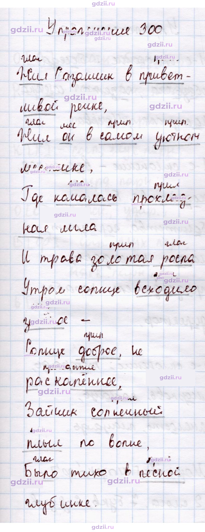 Скан решения номера 300