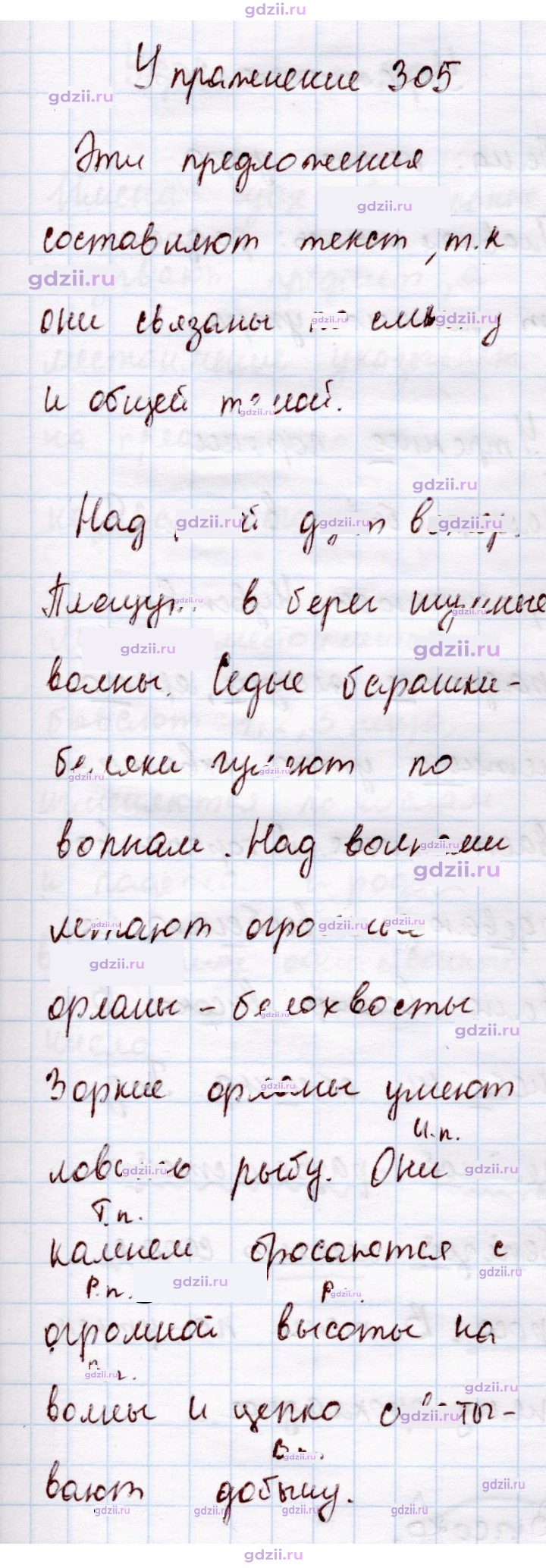 Скан решения номера 305