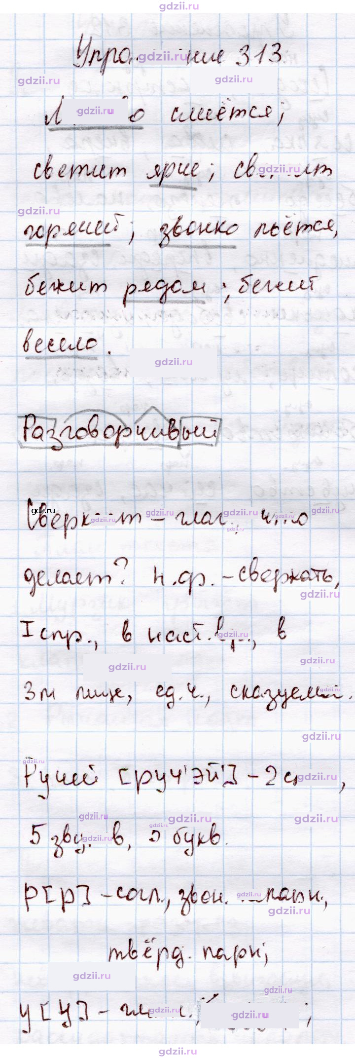 Скан решения номера 313