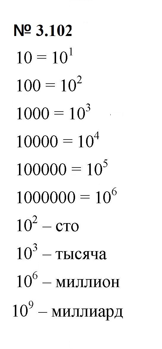 Скан решения номера 3.102 (260)