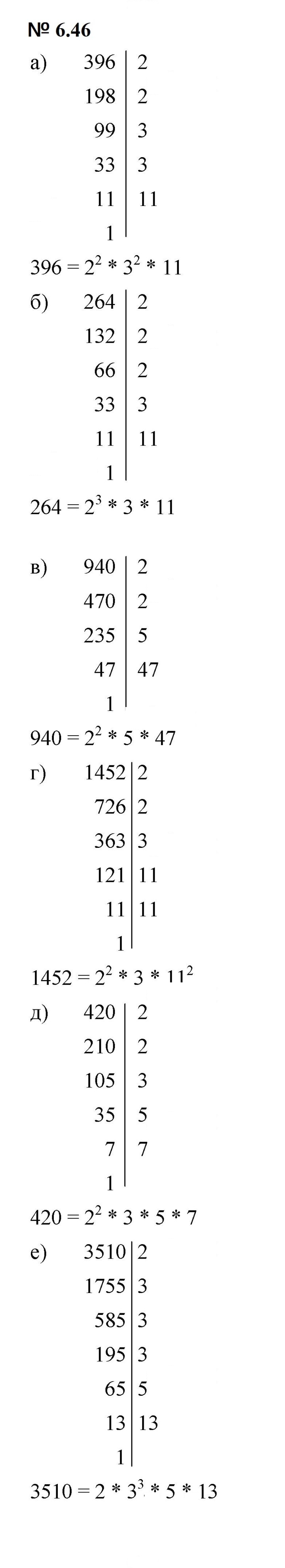 Скан решения номера 6.46 (464)