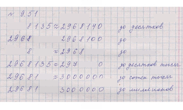 Скан решения номера 9.51 (796)