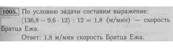 Скан решения номера 1005