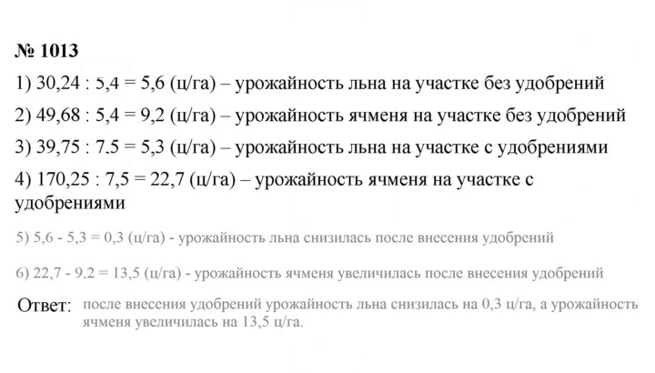 Скан решения номера 1013