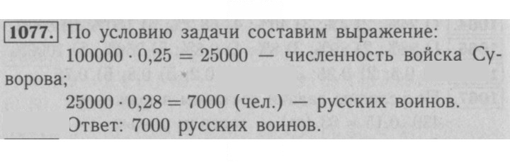 Скан решения номера 1077