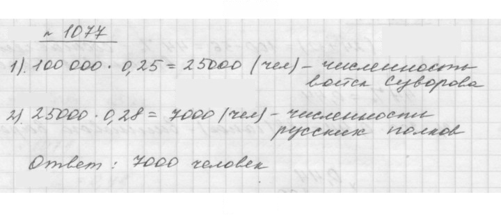 Скан решения номера 1077